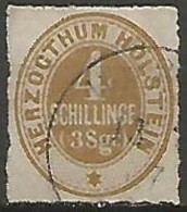 ALLEMAGNE /SCHLESWIG-HOLSTEIN/ HOLSTEIN N° 14 OBLITERE - Schleswig-Holstein