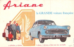 Ancien Buvard Collection Automobile Voiture ARIANE - Auto's