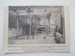 Matériel De Fabrication Du Papier Gélatino Bromure  "MICHEL & PAILLOT" -  Coupure De Presse De 1924 - Supplies And Equipment