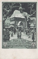 Litho Stich AK Christmetten Erzgebirge Gedicht Lied De Mettn Kirche A Lauterbach Marienberg Weisbach Waengler Annaberg - Marienberg