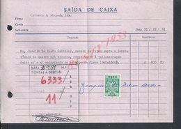 DOCUMENT COMMERCIAL 1981 DE CARNEIRO & MIRANDA GIAO VILA DO CONDE SUR TIMBRES FISCAUX DU PORTUGAL : - Covers & Documents