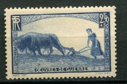 16836 FRANCE N°457** 2F50+50c. Bleu  La Femme Au Labour    1940   TB - Unused Stamps