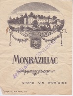 ETIQUETTE - ALCOOL - VIN - MONTBAZILLAC - Monbazillac