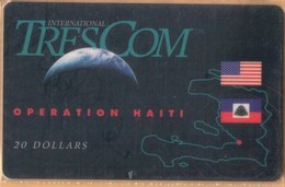 Haiti - HT-TRE-INT-0002A, Operation Haiti (Reverse: Dial 888),  Flags, Globe, Military Forces, Exp.D. 4/97, Mint - NSB - Haití