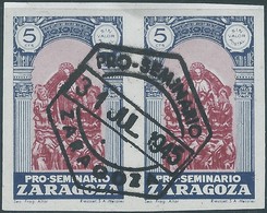 Spagna-Spain,Spanish-ZARAGOZA,1945 - 5c In Pairs - Altri & Non Classificati