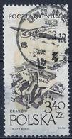 Pologne - Poland - Polen Poste Aérienne 1957-58 Y&T N°PA43 - Michel N°F1037 (o) - 3,40z Vieux Marché De Cracovie - Used Stamps