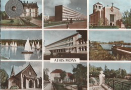 91 - Très Belle Carte Postale Semi Moderne Dentelée De  ATHIS MONS   Multi Vues - Athis Mons