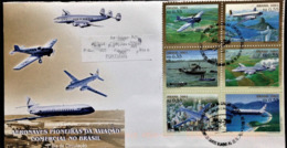 Brazil, Circulated FDC To Portugal, "Aviation", "Aircrafts", 2001 - Storia Postale