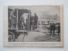 PARIS - Stérélisateur D'eau Mobile  Et Techniciens Américains -  Coupure De Presse De 1900 - Autres Appareils