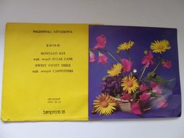 45 Rpm Polish Flexi Card / Carpenters Sweet Sweet Smile / Montego Bay Sugar Cane / Very Rare - Formats Spéciaux