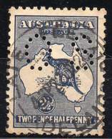 AUSTRALIA 1915-28. The 2½ D Kangaroo, Die II, Watermark Narrow A + Crown, Perf. OS - Servizio