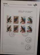 U) 1980, BRAZIL, PARROTS, BIRDS, LUBRAPEX, PARROT, CHARAO, PURPLE FACE PARROT, PURPLE CHEST PARROT, FDBULLETIN - Altri & Non Classificati