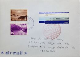 Japan, Circulated Cover To Portugal, "Landscapes", "Trains", "High Speed Train", 2016 - Cartas & Documentos