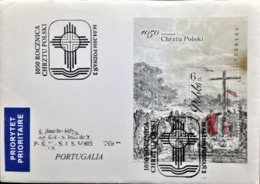 Poland, Circulated FDC To Portugal, "Christianity", "1050 Years Of Christianity In Poland", 2016 - Cartas & Documentos