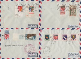 Bureau Naval N°64 - Lot De 4 Lettres - Correo Naval