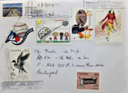 Canada, Circulated Cover To Portugal, "Birds", "Childish Drawing", "Francophone Games", "PTTI Congress", 2015 - Lettres & Documents