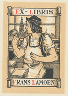 Ex Libris Frans Lamoen - Ch. Vinoelst - Clichédruk - Bookplates