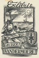 Ex Libris Gilbert Vandermoere - Luc De Jaegher (1912-1987) - Bookplates