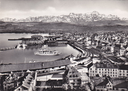 SUISSE,SWITZERLAND,SWISS,HELVETIA,SCHWEIZ,SVIZZERA ,THURGOVIE,ARBON,ROMANSHORN,CARTE PHOTO AERIENNE - Arbon