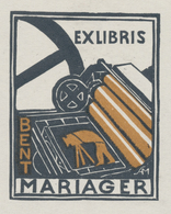 Ex Libris Bent Mariager - Svend Aage Mollerup (1900 - 1999) - Bookplates