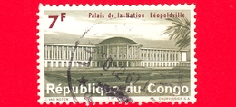 Repubblica Del CONGO - Usato - 1964 - Palazzo Della Nazione - Léopoldville - (Kinshasa) - 7 - Usados