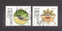 Czech Republic 2018 ⊙ Mi 1007-1008 Sc 3773a,b Christmas - Sweets, Apple. Tschechische Republik. C3 - Oblitérés