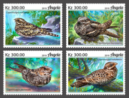 ANGOLA 2019 MNH Nightjars Nachtschwalben Engoulevent 4v - IMPERFORATED - DH2006 - Hirondelles