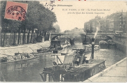 Delcampe - CPA Paris Le Pont Saint-Michel Pris Du Quai Des Grands Augustins - Paris (06)