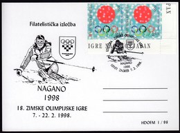 Croatia Zagreb 1998 / Olympic Games Nagano / Philatelic Exhibition / Alpine Skiing - Winter 1998: Nagano