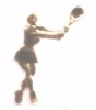 A117 Pin's Pin'up Pin'ups Tennis Roland Garros ?? Superbe Grand Pin's Doré Haut 5 Cm Achat Immédiat - Tennis