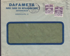 Denmark DAFAMETA, KØBENHAVN 1941 Cover Brief P & T KONTROLERET Censor Zensur Label Stamps ERROR Variety Misplaced Print - Plaatfouten En Curiosa