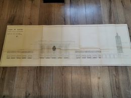 Plan De La Gare Du Havre En FEVRIER 1931 Façade Cours De La République - Architecture