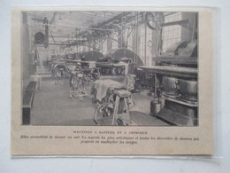 STRASBOURG   - MACHINE à Satiner Et à Imprimer  ETs TANNERIE WACKEN    - Coupure De Presse De 1928 - Otros Aparatos