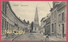 Staden Belgium Belgique : Yperstraat  / Krieg 1914-18 : Militär Stempel " Landw. Inft. Regt. Nr74 Komp. 4 " - Staden