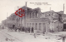 FEIGNIES - Gare Extérieure - Guerre Mondiale 1914-18 - Carte Animée - Feignies