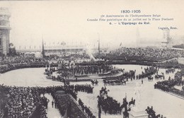 Bruxelles, 75e Anniversaire De L'indépendance Belge, Grande Fête Patriotique Du 21 Juillet Place Poelaert  (pk68071) - Fêtes, événements