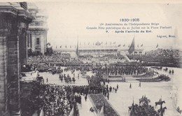 Bruxelles, 75e Anniversaire De L'indépendance Belge, Grande Fête Patriotique Du 21 Juillet Place Poelaert  (pk68074) - Feesten En Evenementen