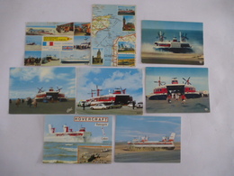 HOVERCRAF Liaison Trans Manche BOULOGNE LE PORTEL Et CALAIS DOUVRE Et RAMSGATE - LOT De 8 CPM - Voir Les Scans - Hovercrafts