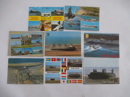 HOVERCRAF Liaison Trans Manche BOULOGNE LE PORTEL Et CALAIS DOUVRE Et RAMSGATE - LOT De 8 CPM - Voir Les Scans - Hovercraft