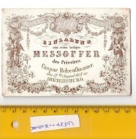 1 Porseleinkaart 1853 PRIESTERwijding CASPAR HOHENTHANNER -  Litho Anst ALOIS SCHILLING DIETERSBURG - Porzellan