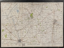 Militaire En Topografische Kaart UK War Office 1943 World War 2 WW2 Ieper Ypres Roeselare Zonnebeke Passendale Langemark - Cartes Topographiques