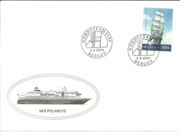 Norway 2005 Cover With Ship, M/S Polarlys, Nordsteam 2005 Bergen, - Briefe U. Dokumente