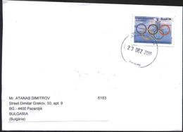 Mailed Cover With Stamp 100th Years Of The IOC International Olympic Committee 1994 From Brazil Brasil - Covers & Documents