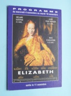 ELIZABETH > Pathé STRASBOURG ( Programme ) 1998 ( Voir Photo > 2 Scan ) ! - Bioscoopreclame