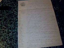 Vieux Papier De 1854 Cachet En Sus & Fiscal De35 Ct Acte De Cessation D'une Terre Labourable à St Simon De Bordes - Cachets Généralité