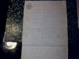 Vieux Papier De 1855 Cachet  Impérial & Fiscal De35 Ct Vente De Biens à St Simon De Bordes - Gebührenstempel, Impoststempel