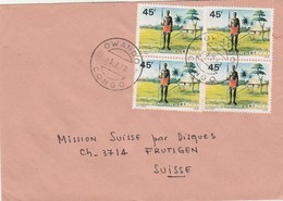 Congo - Lettre OWANDO 3/2/1982 Pour Frutigen Suisse - Garde Royale - Oblitérés