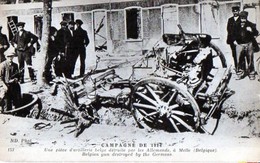 Melle Campagne De 1914 ND Phot.153 Artillerie Belge Detruite Par Les Allemands A Melle (onverzonden) - Melle