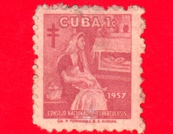 CUBA - Usato - 1957 - Tasse Postali - Madre E Bambino - Tubercolosi - 1 ¢ - Beneficenza