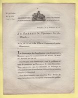 Prefet De La Manche - 27 Frimaire An 13 - Role Des Patentes - Historical Documents